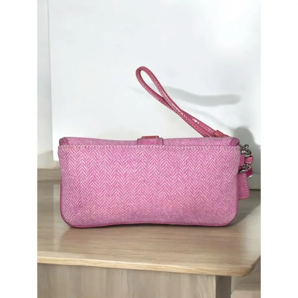 Vintage Coach 1408 Hamptons Herringbone Wool Satchel & FS5878 Wristlet